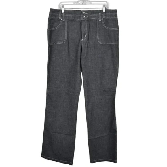 Vintage 90's Point Zero Nicole Benisti Wide Leg Jeans Gray NWT Size 15/16 - Picture 1 of 13